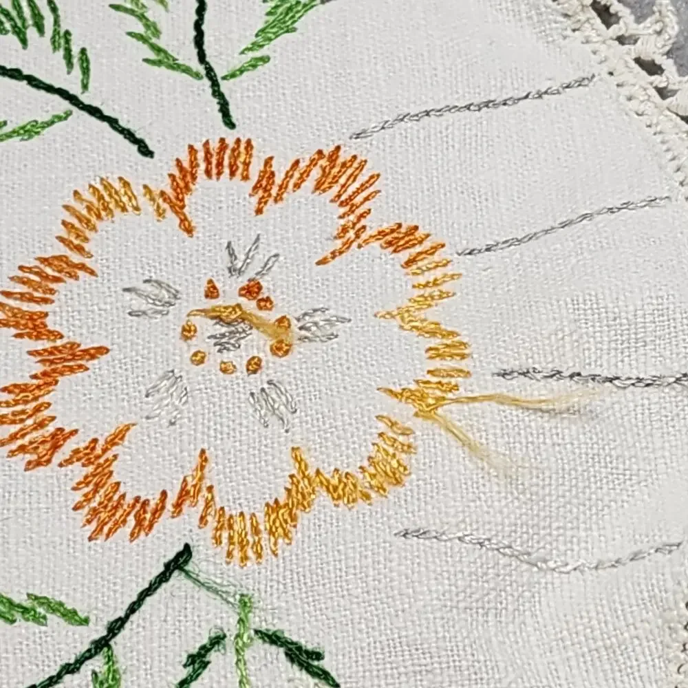Handmade embroidered golden
